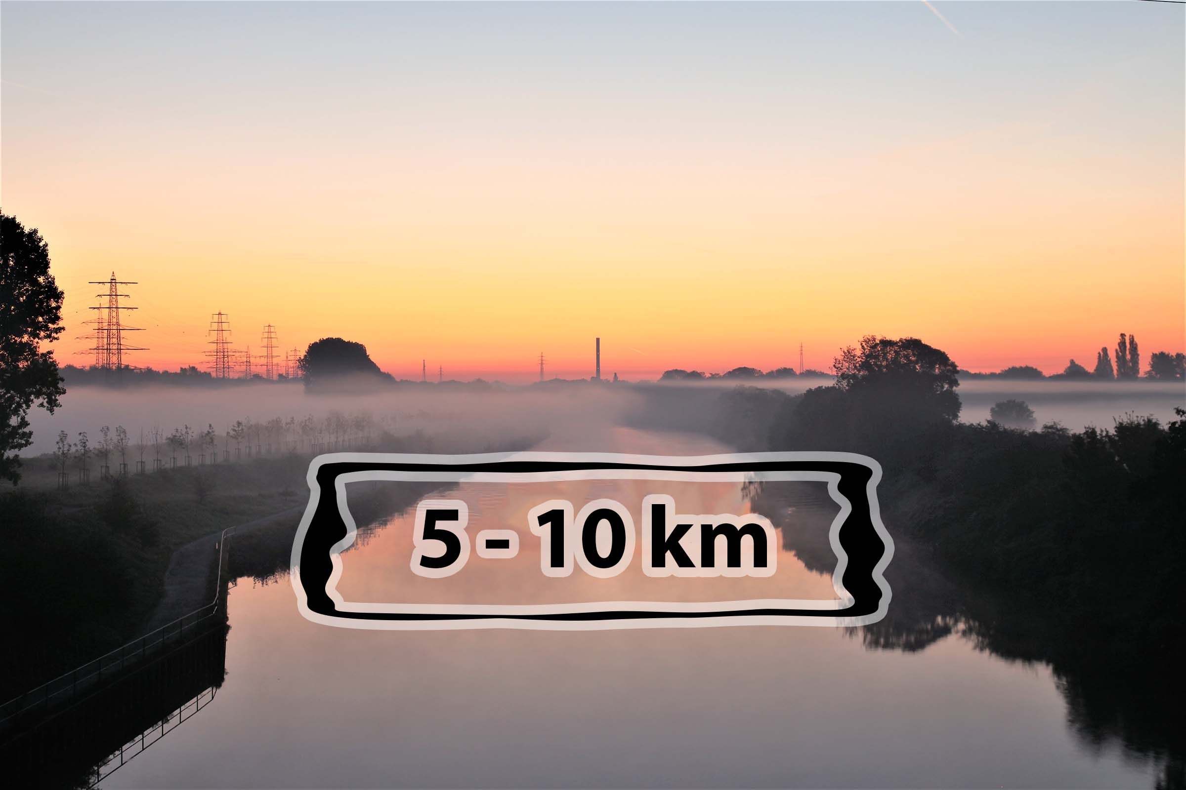 Laufstrecken in Oberhausen am Rhein-Herne-Kanal - 5-10 km